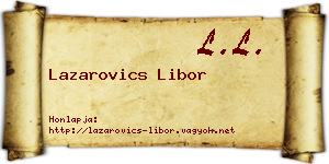 Lazarovics Libor névjegykártya